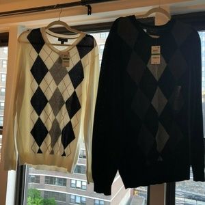 Two Men Argyle Sweater Club Room NEW W TAGS BUNDLE